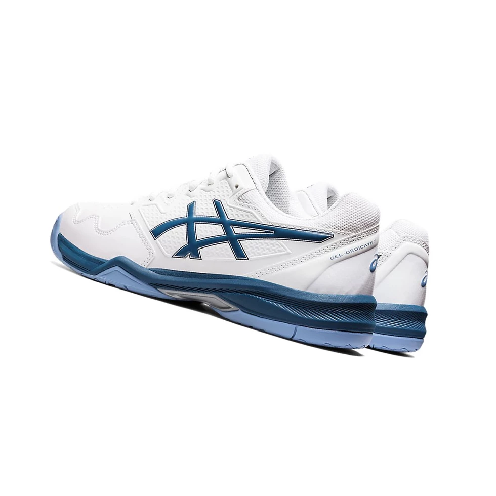 Férfi Asics GEL-DEDICATE 7 Teniszcipő Fehér Világos Sötétkék | CWRT76149