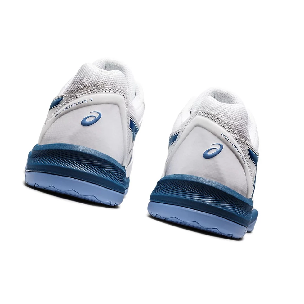 Férfi Asics GEL-DEDICATE 7 Teniszcipő Fehér Világos Sötétkék | CWRT76149